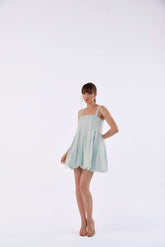 Aqua Petal Bubble Dress