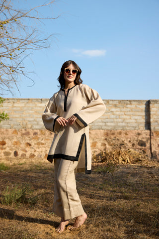 Latte Linen Coord Elegance