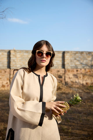 Latte Linen Coord Elegance