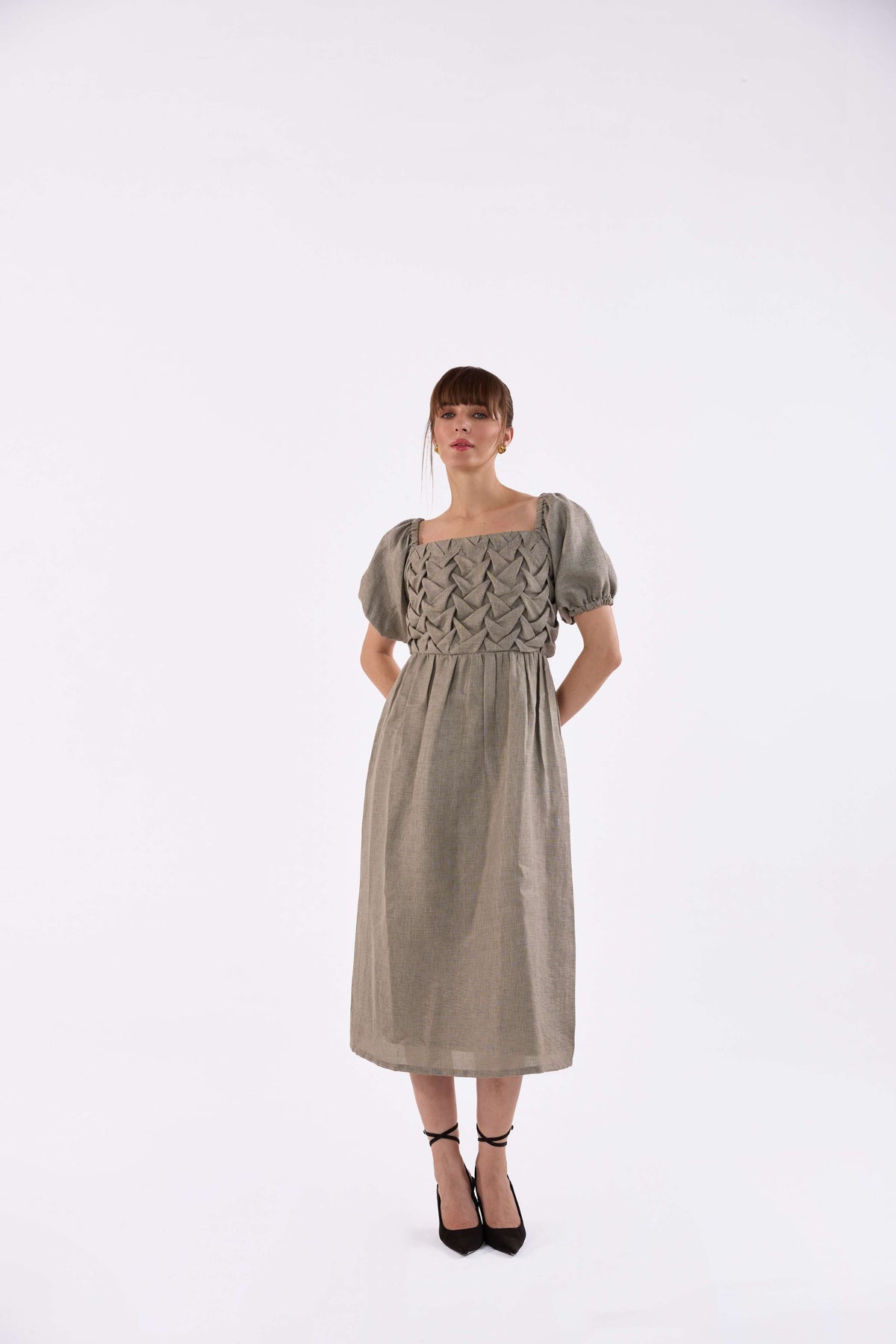 Meadow Weave Midi Dress