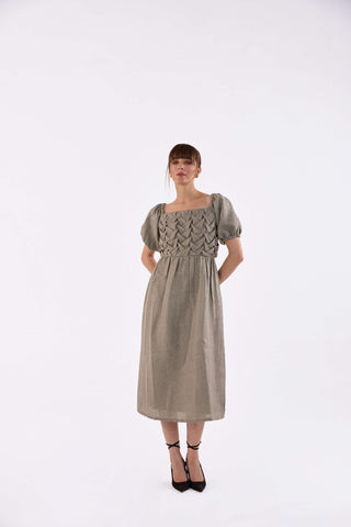 Meadow Weave Midi Dress