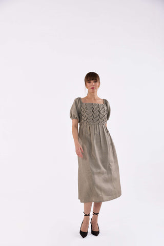 Meadow Weave Midi Dress