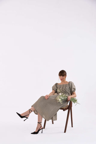 Meadow Weave Midi Dress