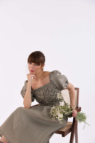 Meadow Weave Midi Dress