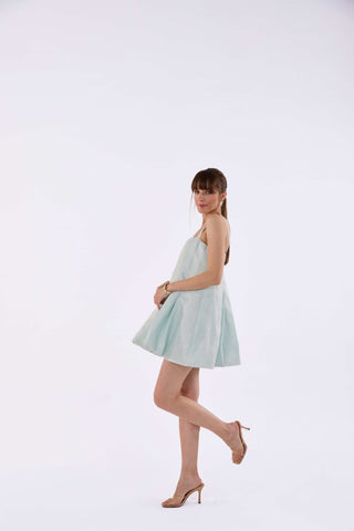Aqua Petal Bubble Dress