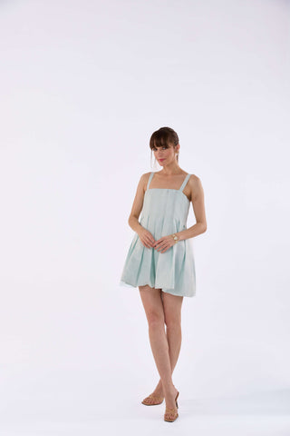 Aqua Petal Bubble Dress