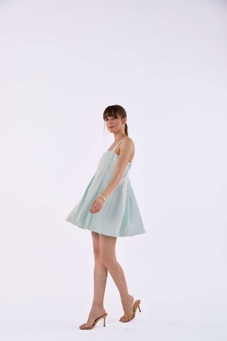 Aqua Petal Bubble Dress