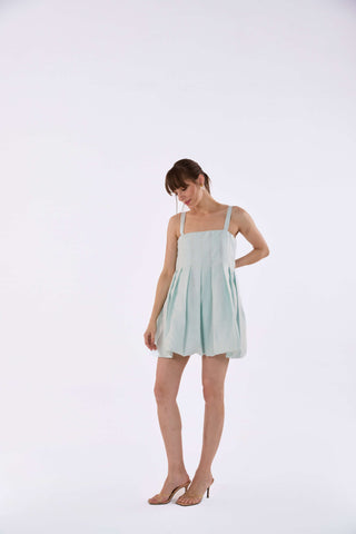 Aqua Petal Bubble Dress