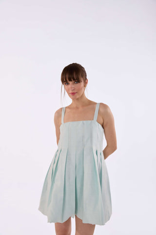 Aqua Petal Bubble Dress