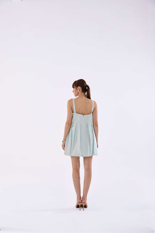 Aqua Petal Bubble Dress