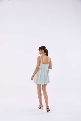 Aqua Petal Bubble Dress