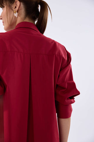 Crimson Flora Shirt