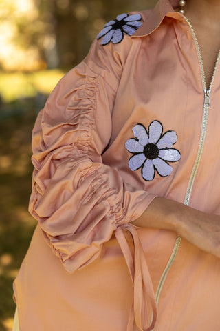 Petal Zip-Up Shirt